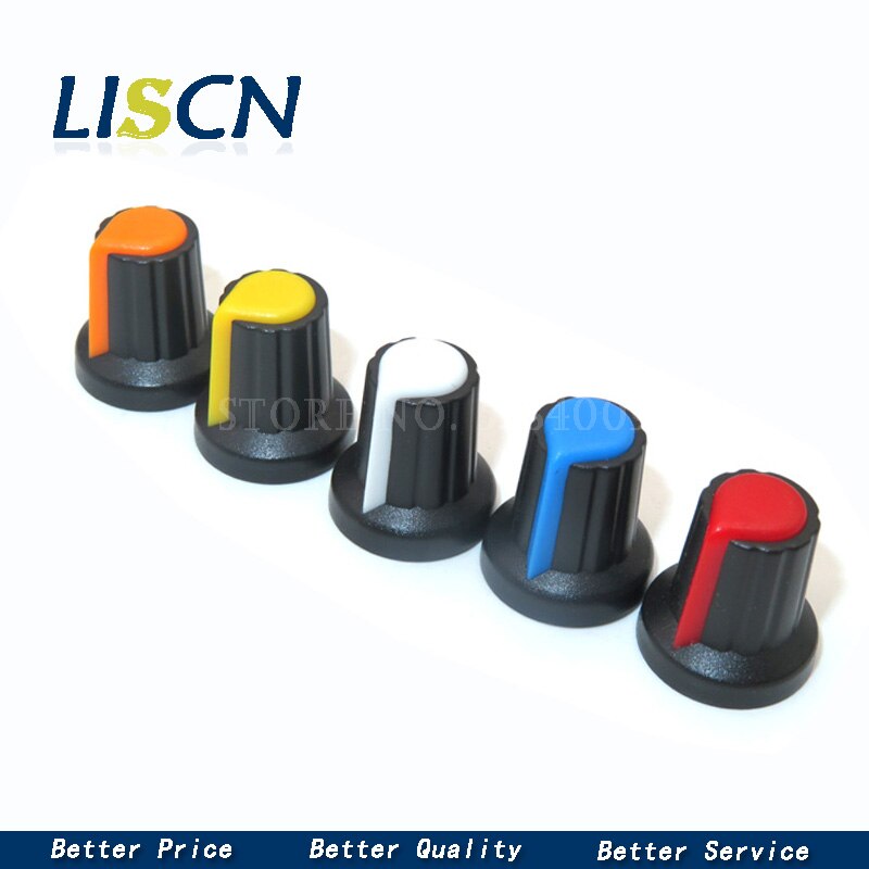 20PCS AG2 Switch Cap WH148 Plastic Knob Plum Handle 15X17mm Handle 6MM Potentiometer Cap