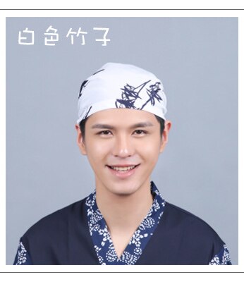 Japanese Ramen Noodle Restaurant Bar Sushi Chef Unisex Waiter Hat Turban Cap Men Women Kitchen Cooking Workwear Caps: 10