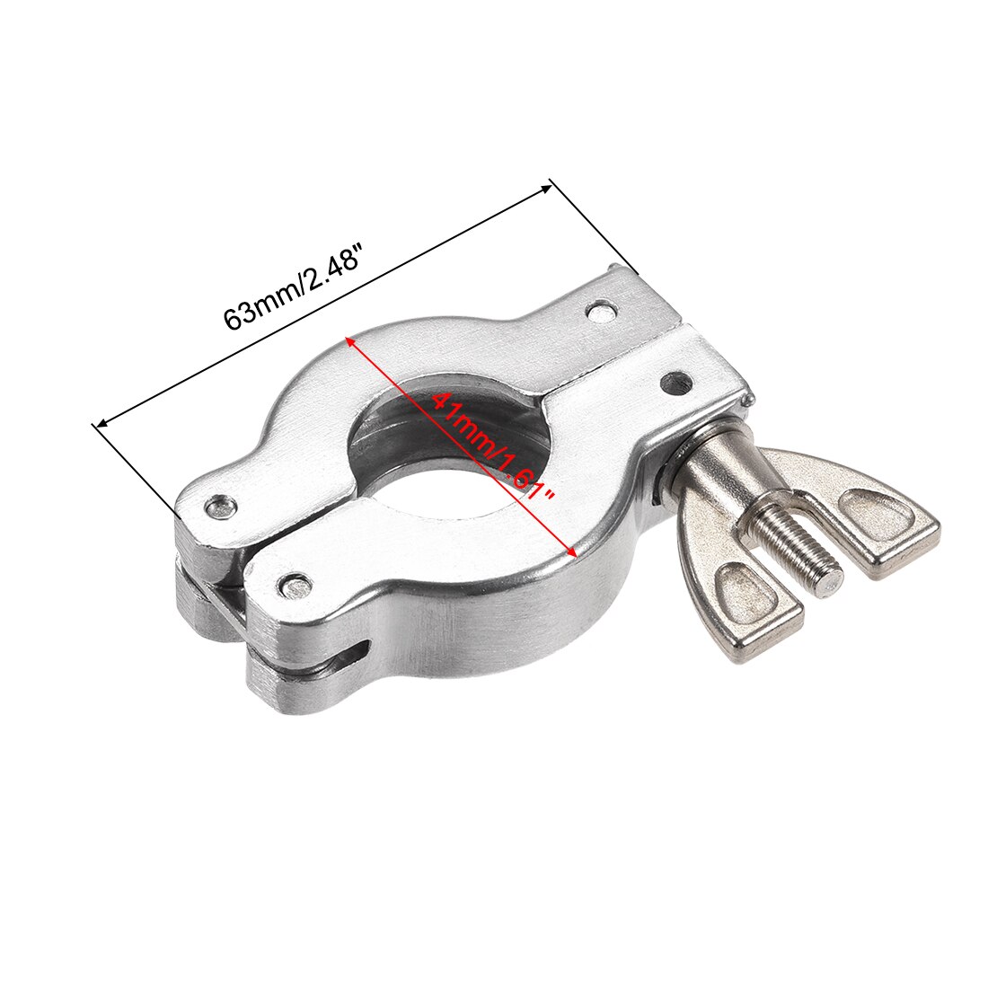 uxcell Sanitary Tri-Clamp 41mm x 21mm Single Pin Tri Clamp Wing Nut for Ferrule TC
