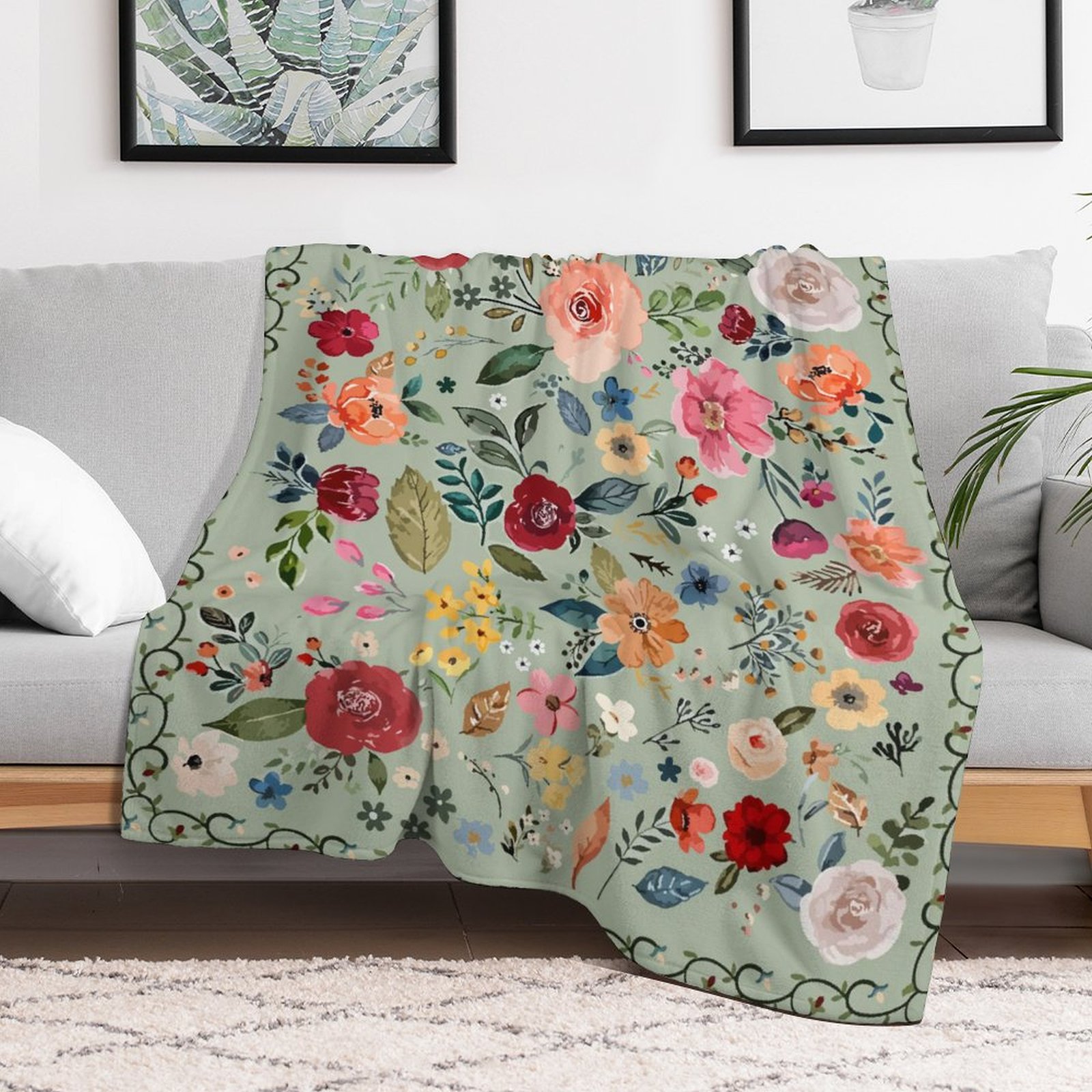 Blumen-Flanelldecke, Sofadecke, Bettlaken, Nickerchenzeit-Klimaanlagendecke, warme aus der Freunde und Familie