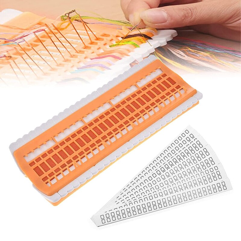 50 Positions Embroidery Floss Organizer, 15P Replaceable Paper Card, Cross Stitch Thread Floss Holder