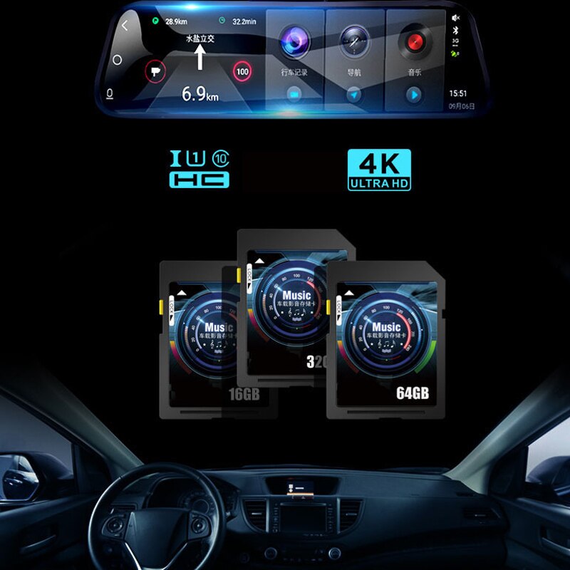 Big 32GB Memory Card SD 128G Camera Video Car 8GB 16GB 32GB 64GB 128GB SD Card For Car Music SLR High Speed