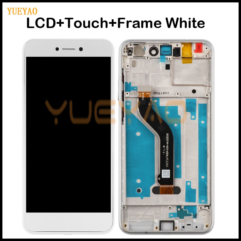 LCD+Frame For HUAWEI P8 Lite Lcd Display Screen Replacement For Huawei P9 Lite LCD SCreen PRA-LA1 PRA-LX1: WithFrame White