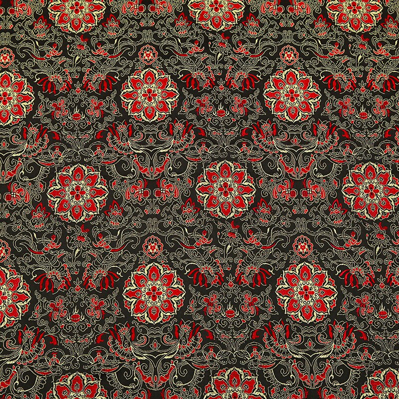 Bloem Satijn Kledij Stof Brokaat Jacquard Stoffen Brokaat Materiaal Voor Naaien Cheongsam En Kimono