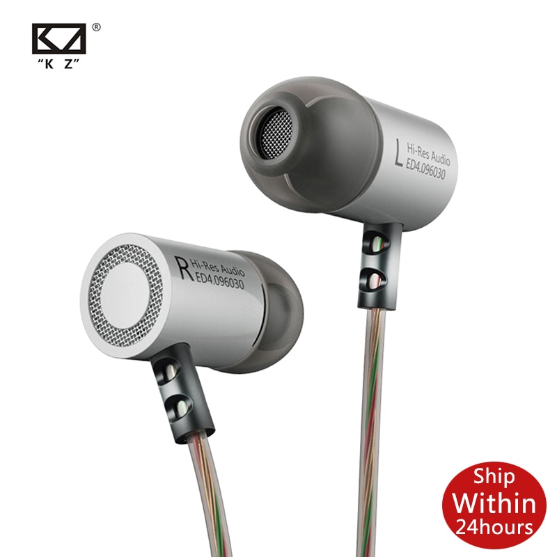Kz ED4 Metalen Stereo Oortelefoon Geluidsisolerende In-Ear Muziek Oordopjes Met Microfoon Voor Mobiele Telefoon Voor ED9 Zsx s1 S2 ZS3