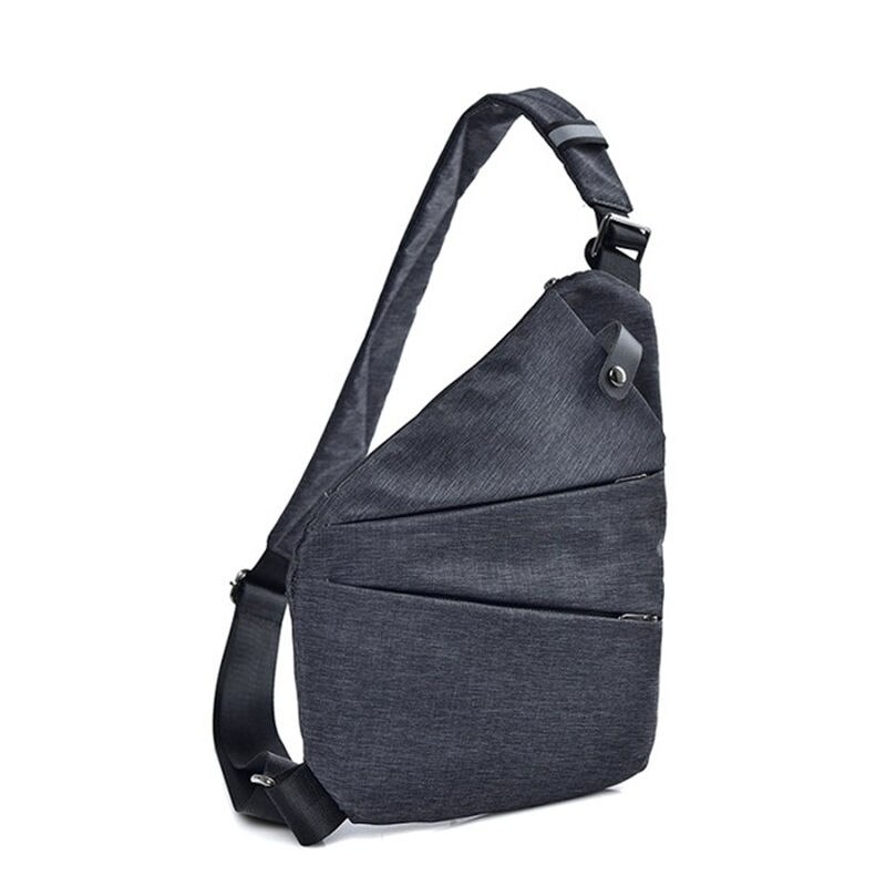Mænd sportstasker bryst gym taske kompakt enkelt skulder pakke herre retro crossbody sling fitness anti tyveri sac de sport  xa503wa: Efterladt dyb grå
