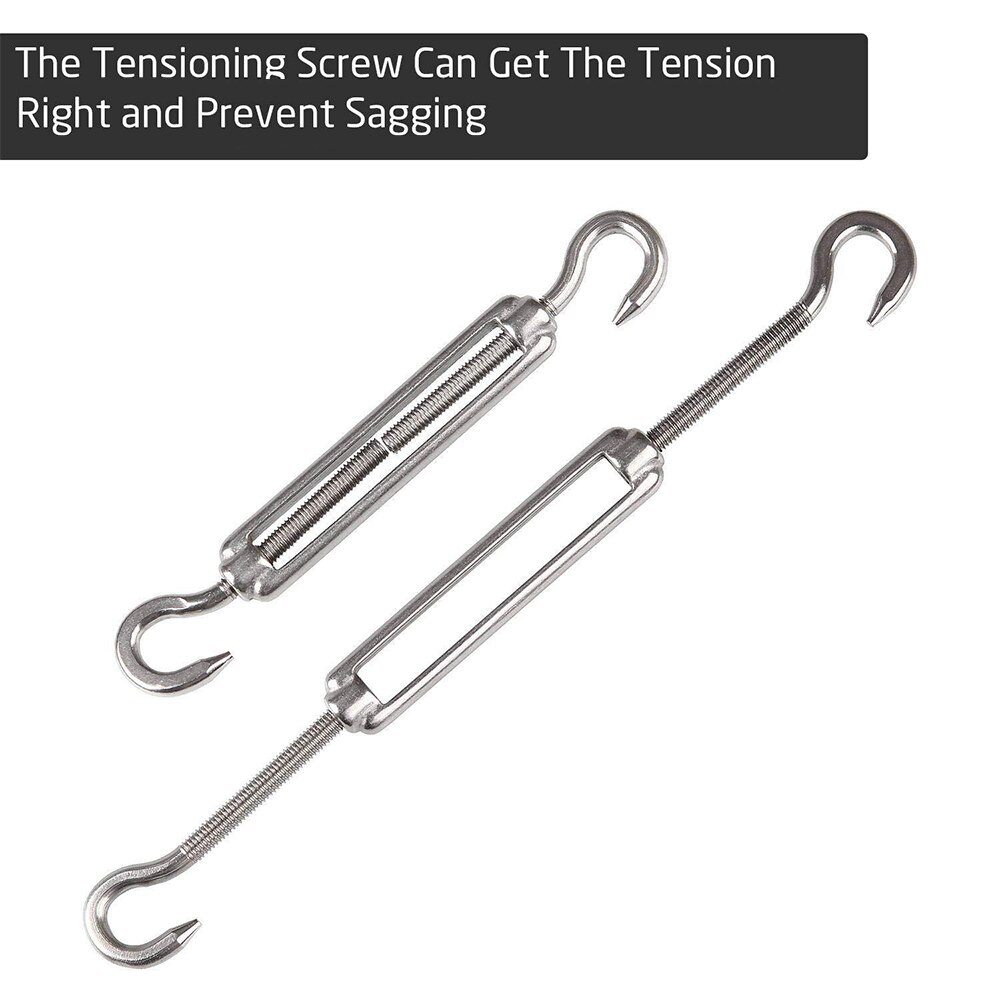 Sun Shelter Shade Sail Hardware Kit Awning Canopy Accessories 304 Stainless Steel Carabiner Clip Hook Screws Tent Tarp Accessory