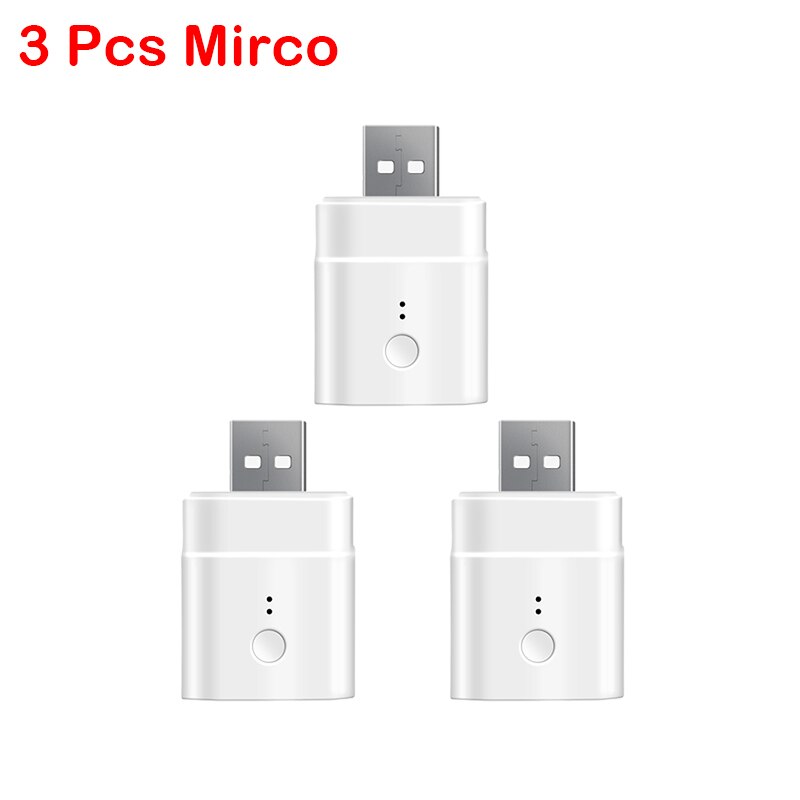 10/1Pcs SONOFF Mirco USB 5V Wireless USB Smart Adaptor Make USB Devices Smart via eWeLink APP Remote Control Alexa Google Home: 3 Pcs