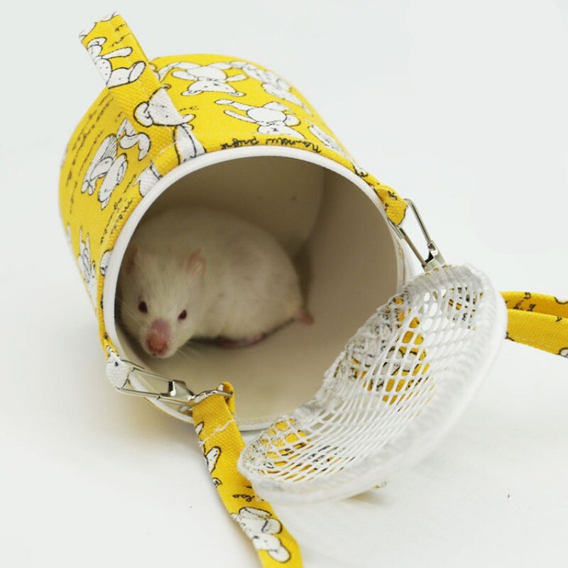 Hoge Hamster Takeaway Tas Canvas Kleine Huisdier Draagtassen Pet Travel Uitje Rugzak Hamster Benodigdheden
