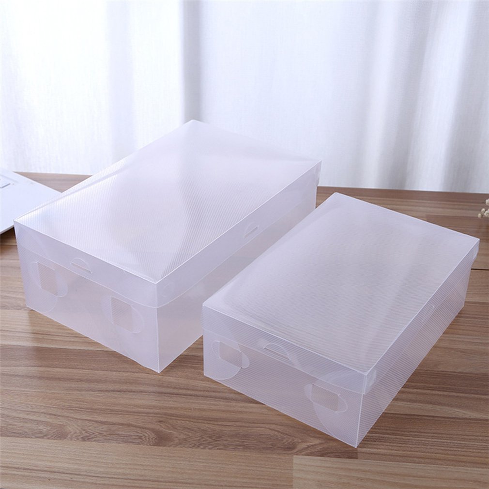 Vrouwen/Mannen 10Pcs Transparant Plastic Schoenen Opbergdozen Schoenen Container Box Case Houder Opvouwbare Schoenen Doos Schoen Organisator