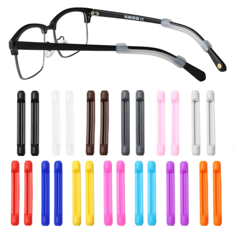 1 Pair Anti Slip Silicone Glasses Ear Hooks For Kids And Adults Round Grips Eyeglasses Anti Sports Glasses Legs Accessories