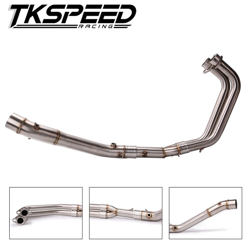 Motorcycle Accessories Full Exhaust System Pipe Middle Pipe Slip On For YAMAHA R25 R3 Without Exhaust
