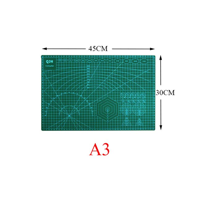 A1 A2 A3 A4 PVC Cutting Mat Board Durable Self-healing DIY Sewing Student Art Paper Cutting Engraving Cut Pad Leather Craft Tool: A3 45x30CM