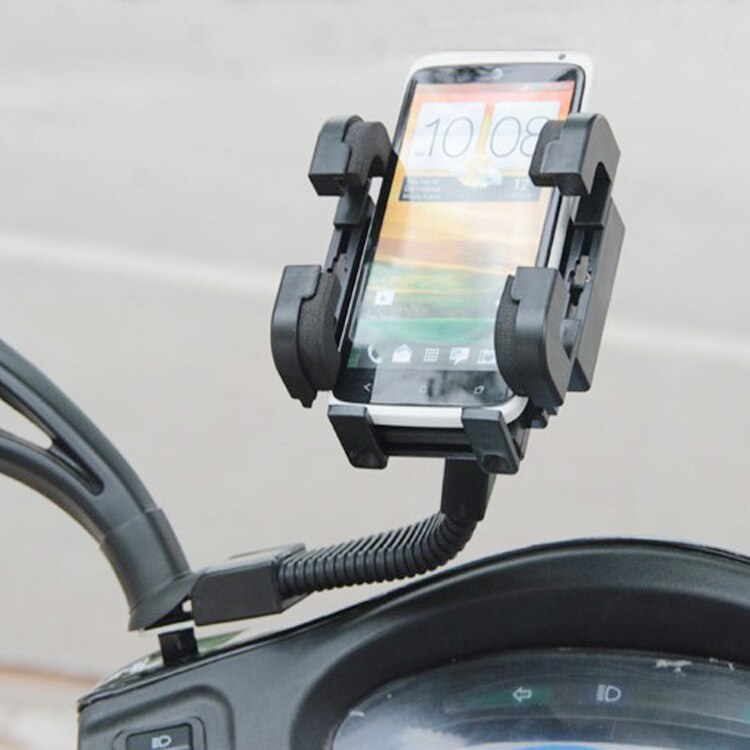 mobiele telefoon/GPS ondersteuning voor elektrische voertuigen, universal mobiel/navigator houder op recensie spiegels voor motorbike