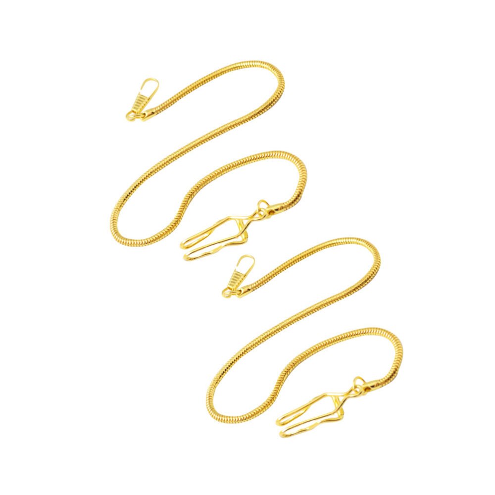 2Pcs Zakhorloge Ketting Koper Snake Chain Zakhorloge Accessoires Zakhorloge Opknoping Keten (Golden)