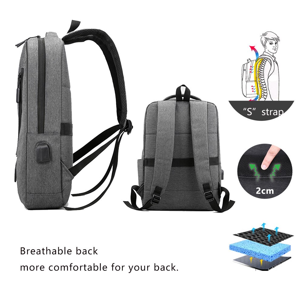 IKE MARTI – sac à dos ultraléger pour homme et femme, accessoire mince pour le travail au bureau, 15.6 pouces