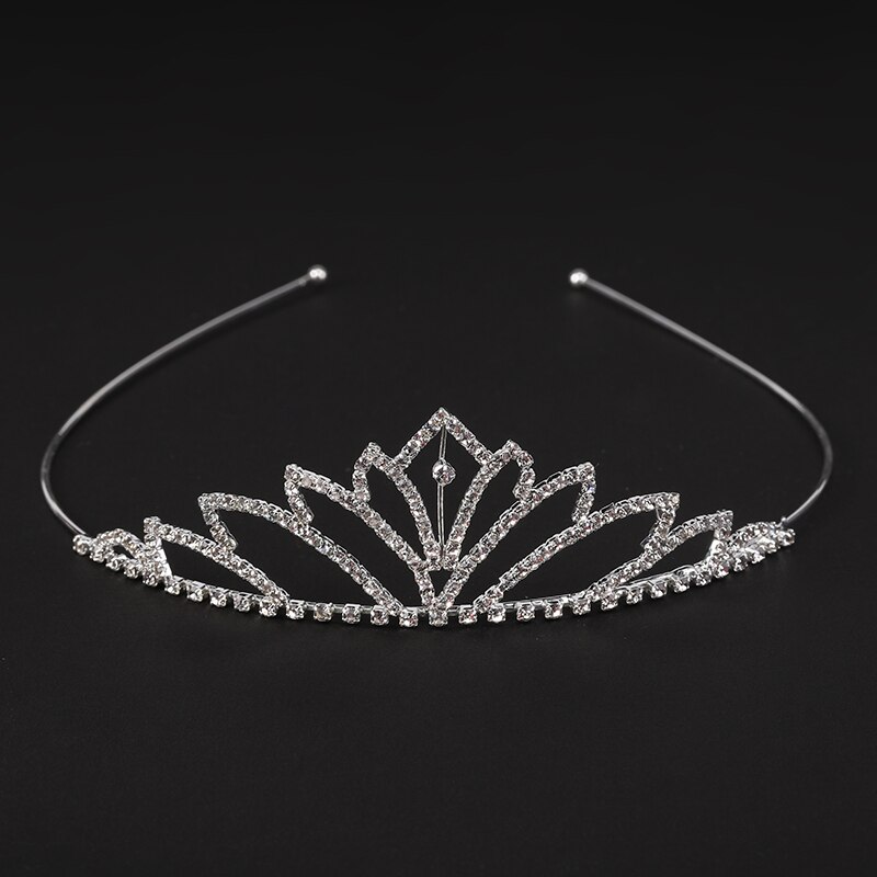 AINAMEISI Crystal Princess Crown Girls Tiaras Hair Accessories Rhinestone Bridal Headband Women Wedding Hair Jewelry: 9