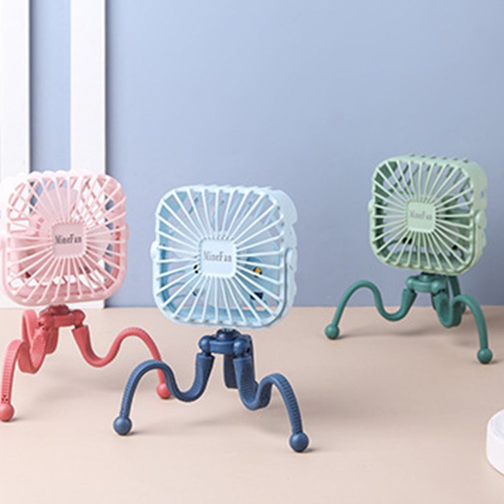 Mini Fan Mini Portable Hanging Electric Fan Octopus Stand Adjustable Handheld USB Charging Fan Cooler For Student