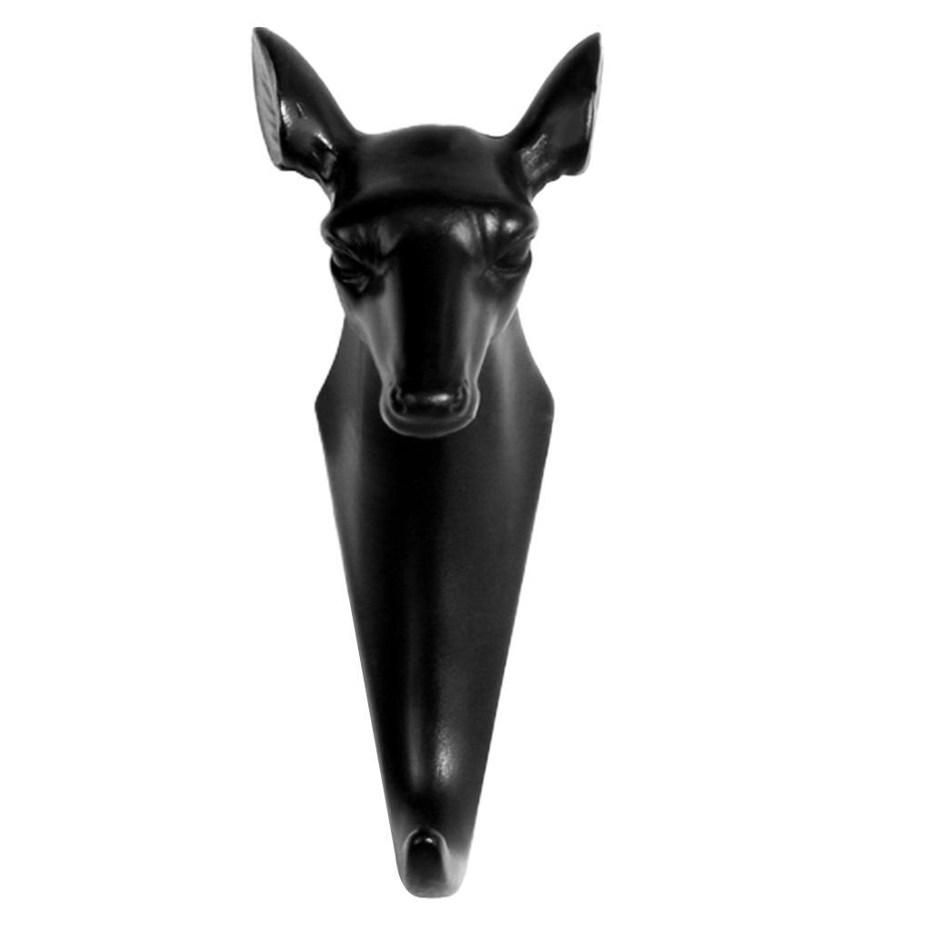 Wall Mounted Rack Hanger Holder Coat Hat Hook Storage Organizer Home Art Decor: Black