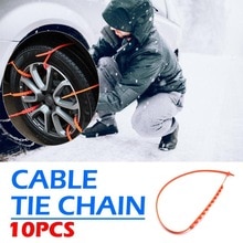 10 stk/sæt universal plast bil suv hjul dæk anti-skrid snedæk kæder