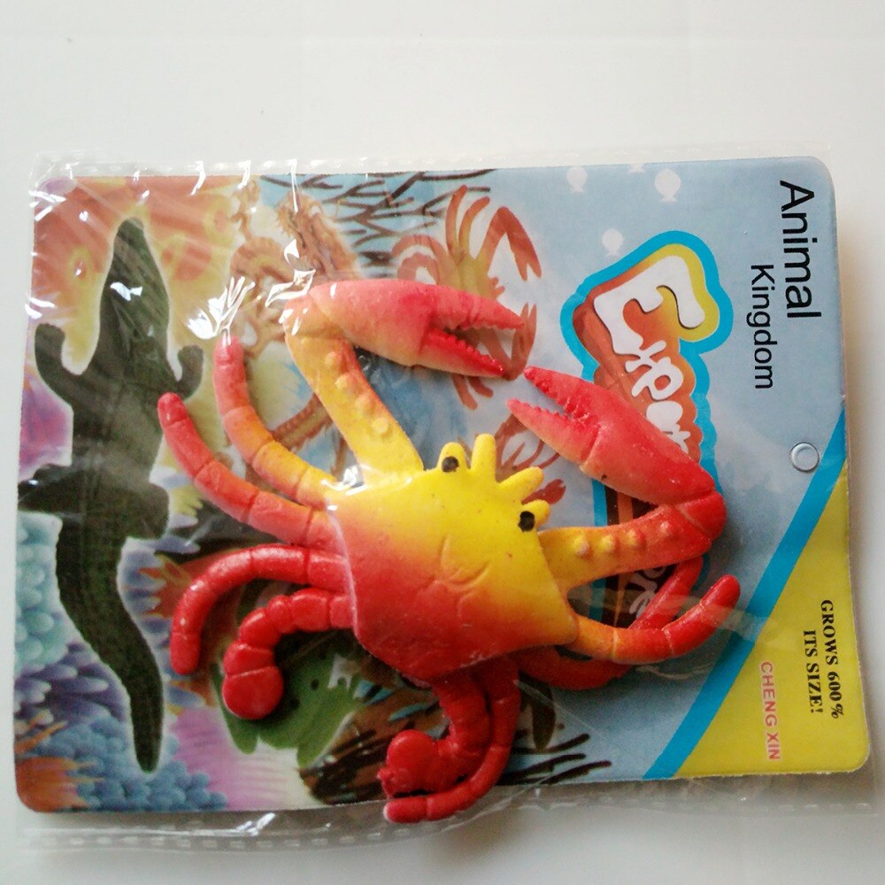Zhutousan 1pc store krabber form dyreriget krystal jord børns gunst vokse op legetøj fest dekoration maleri farve vand geler