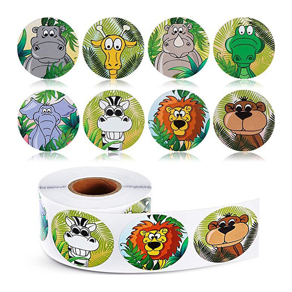 100-500pcs Encouragement Sticker Reward Stickers Roll For Kids Motivational Stickers With Cute Animals For Students Teachers