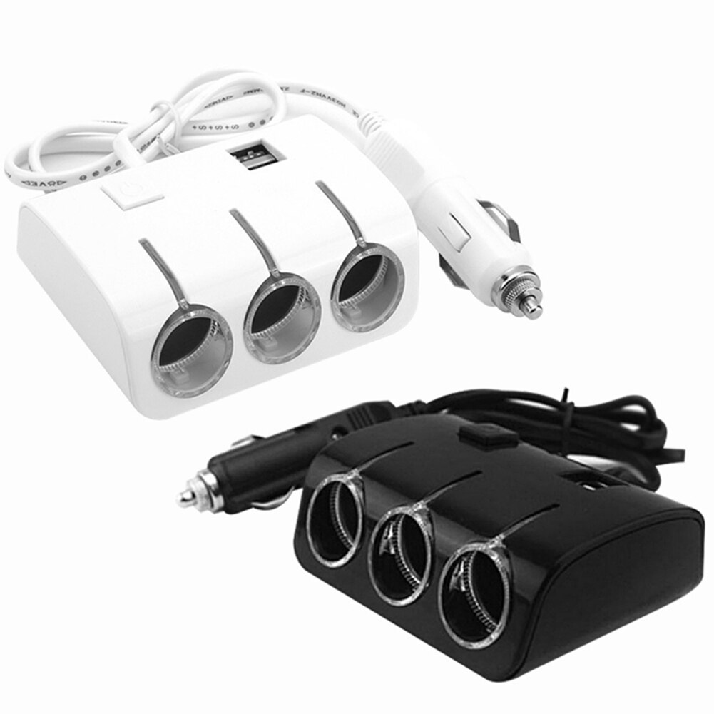 Dubbele usb-poort autolader 1.2a auto sigarettenaansteker splitter plug led autolader adapter voor iphone xr  xs 11 pro samsung  s10 s9