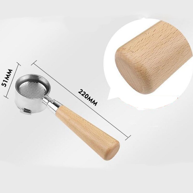 51mm portafilter espresso kaffemaskin til delonghi  ec680/ec685 med 2 stk. 51mm kaffespiller