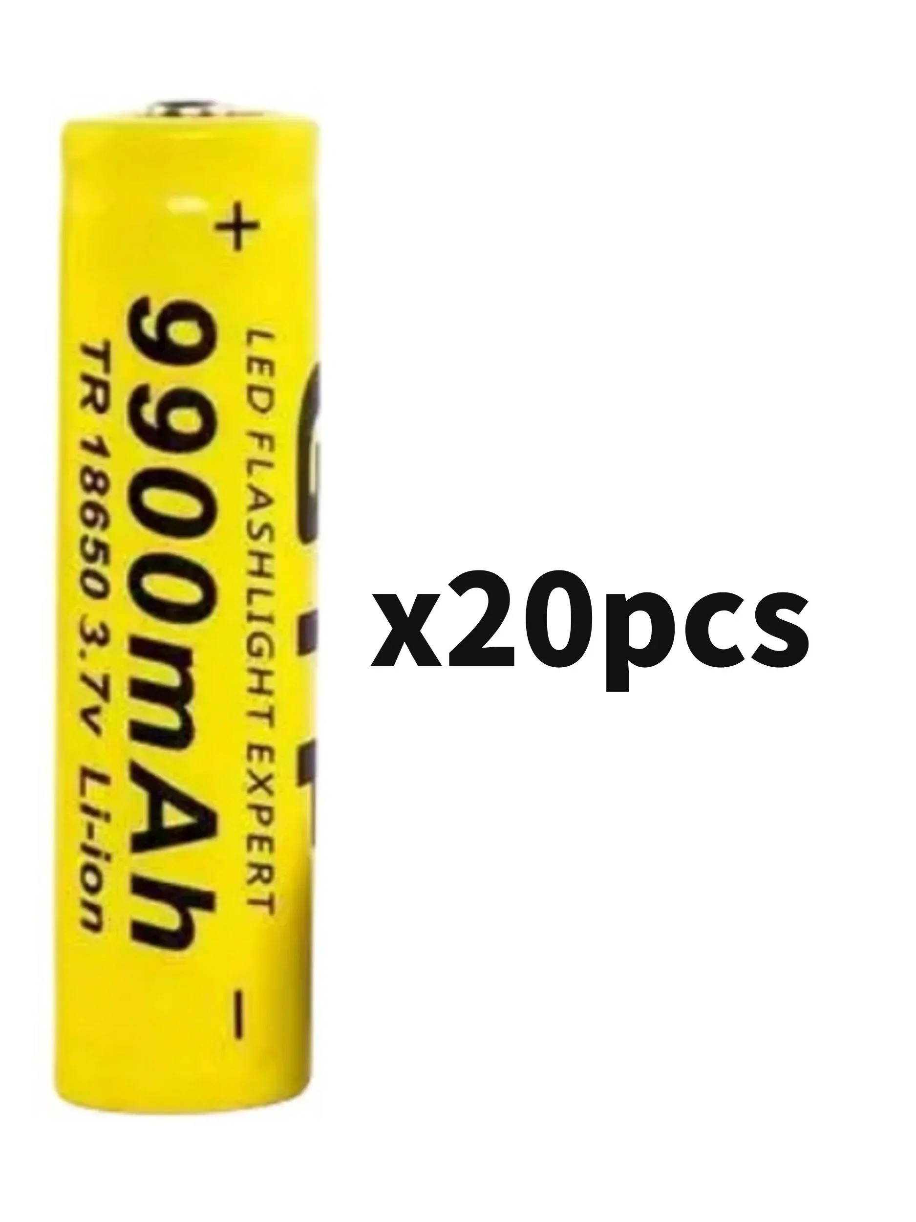 Neuer 18650 Akku 3,7 V 9900 mAh wiederaufladbarer Li-Ionen-Akku für LED-Taschenlampe, Taschenlampe, Lithium-Akku 18650,00 18650 Akku: YELLOW