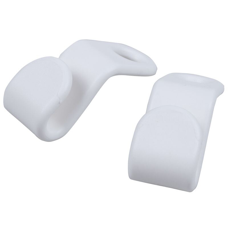 Home 5 Pieces White Plastic Clothes Hanger Connector Hook