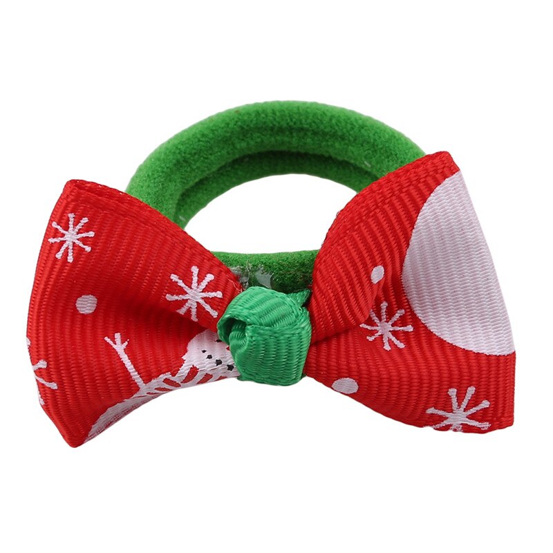 Christmas Hair Rope Tree Santa Bell Snowman Kids Elastic Hair Band Lovely Girls Hair Accessories: 793748