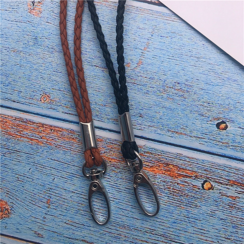 PU Mobile Phone Lanyard Straps Rope for Key Lanyard Metal Clip Hanging Neck Rope Lanyard para llaves key ring chain