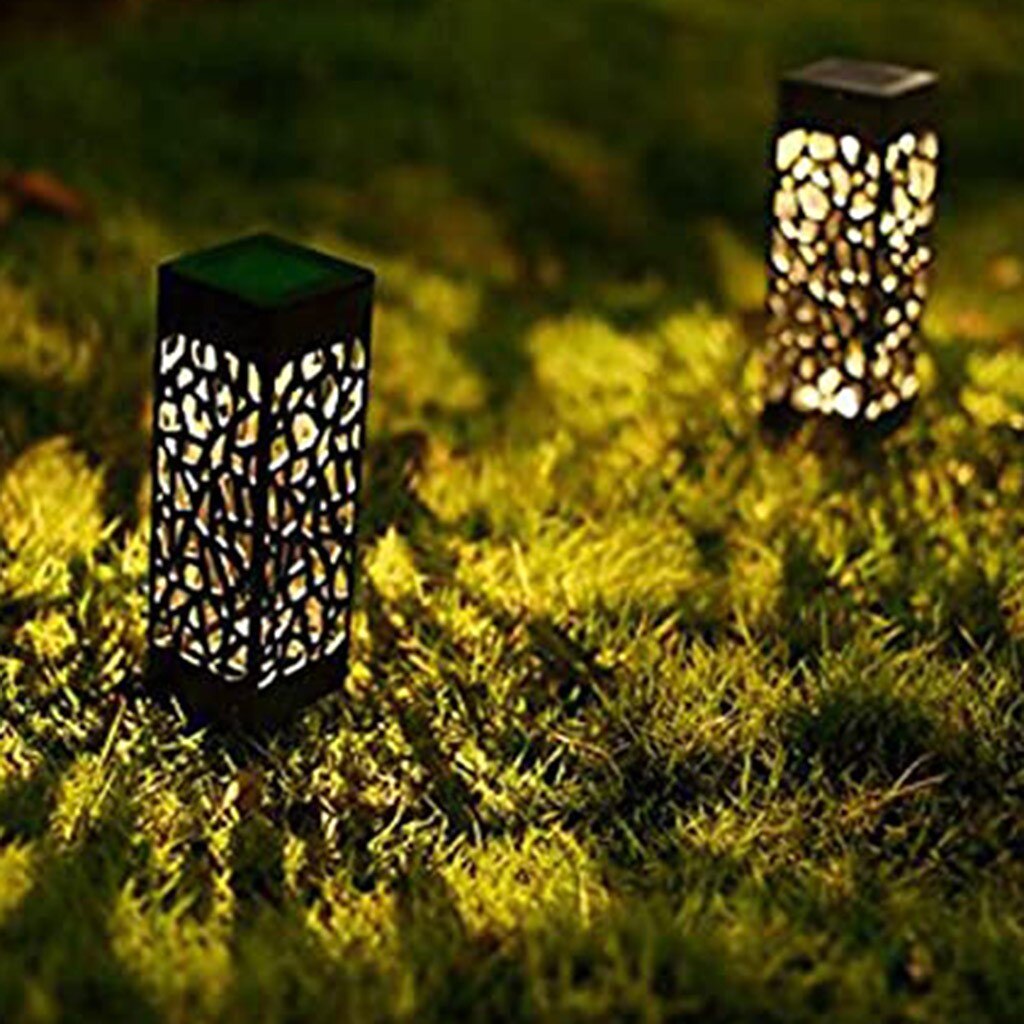8pc Solar Lawn Light Decoration Garden Hollow Lawn Lamp Outdoor Soalr Garden Lights Pathway Light Waterproof Garden Solar Led #3