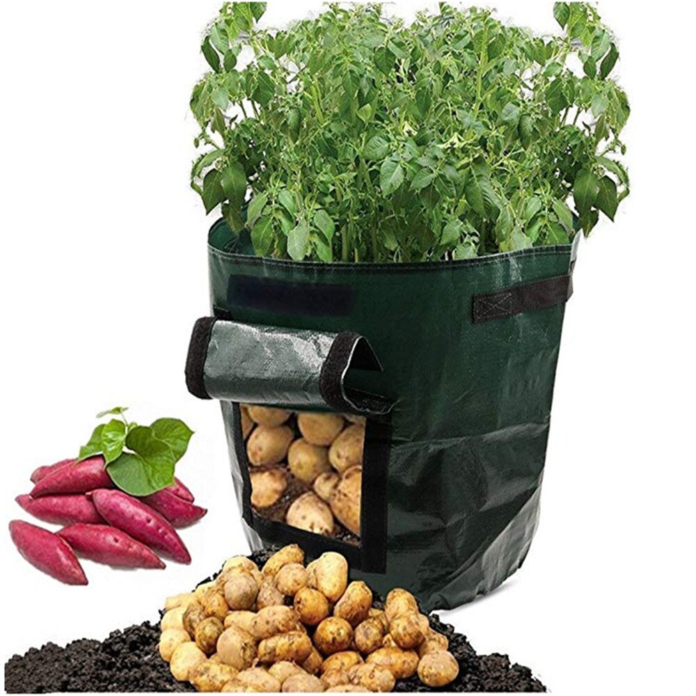 Garden Potato Grow Bag Vegetables Planter Bags with Handles and Access Flap for Potato, Carrot &amp; Onion