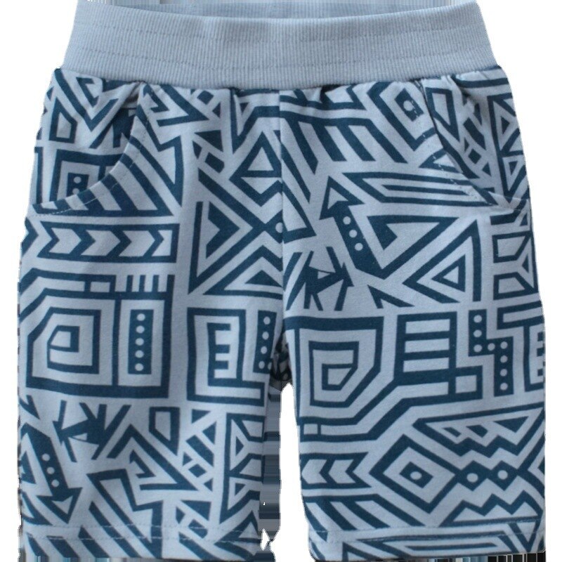 2021 estate bambini ragazzi pantaloncini pantaloni 100% cotone motivi geometrici pantaloni sportivi per 1 2 3 4 5 6 7 8 9 anni neonati ragazze