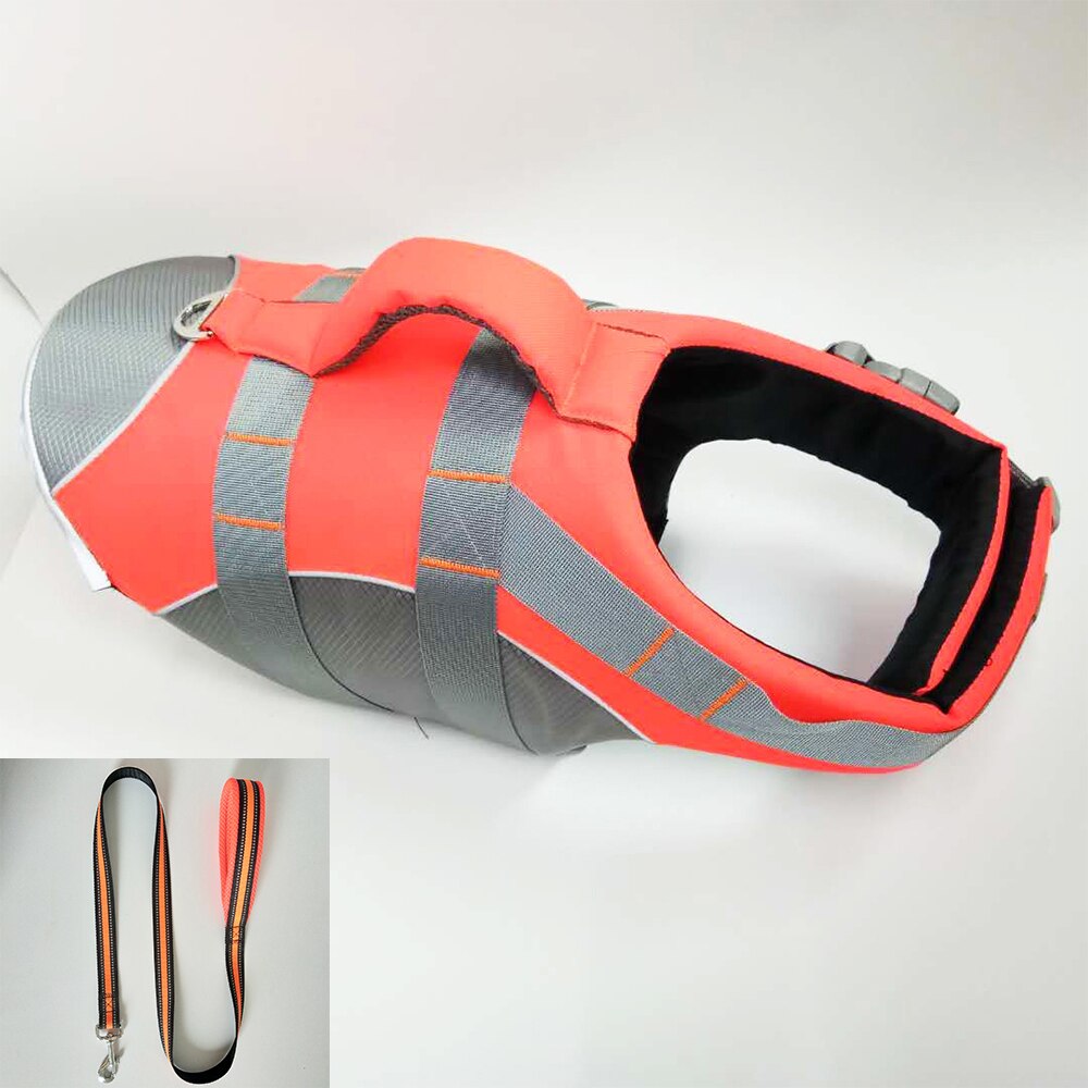 Pet Dog Life Jacket Safety Vest Surfing Swimming Clothes Summer Vacation Oxford Breathable Summer Bathing dog accessorie: Orange / XL