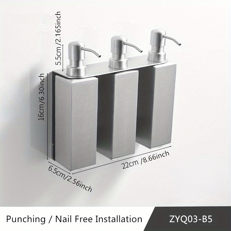 Flüssigkeit Seife Dispenser Bad Zubehör Edelstahl 304 Flüssigkeit Seife Organisieren Wand Montiert Flüssigkeit Hand Seife Spender: Black