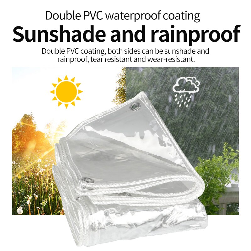 2/3M Plant Tarp Cover Transparant Regendicht Poly Tuin Kas Anti-Freeze Thuis Heavy Duty Protector Dekzeil