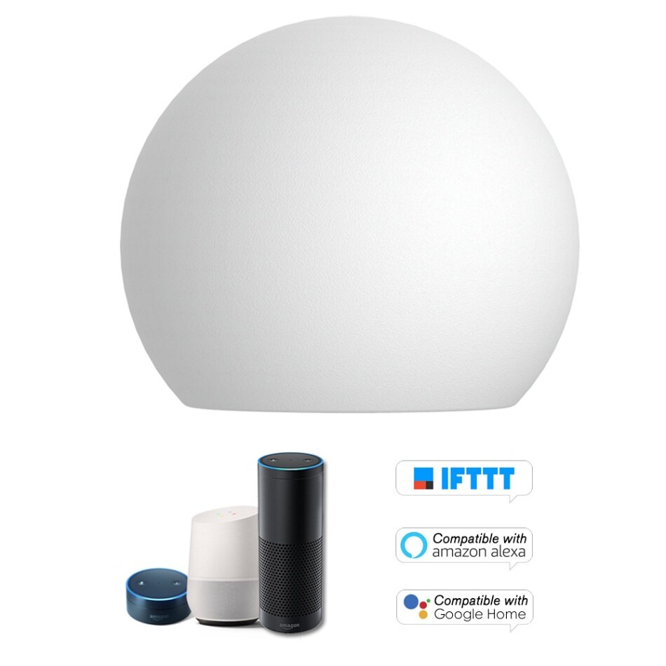 Smart Mood Light WiFi Smart Night Light APP Different Colors Optional 5-level Dimming 4 Dynamic Modes Support APP Control Timing: 15CM Round