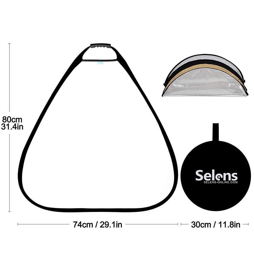 Selens 80CM 5 in 1 Reflector Photography Portable Light Reflector with Carring Case for photography photo studio accessories