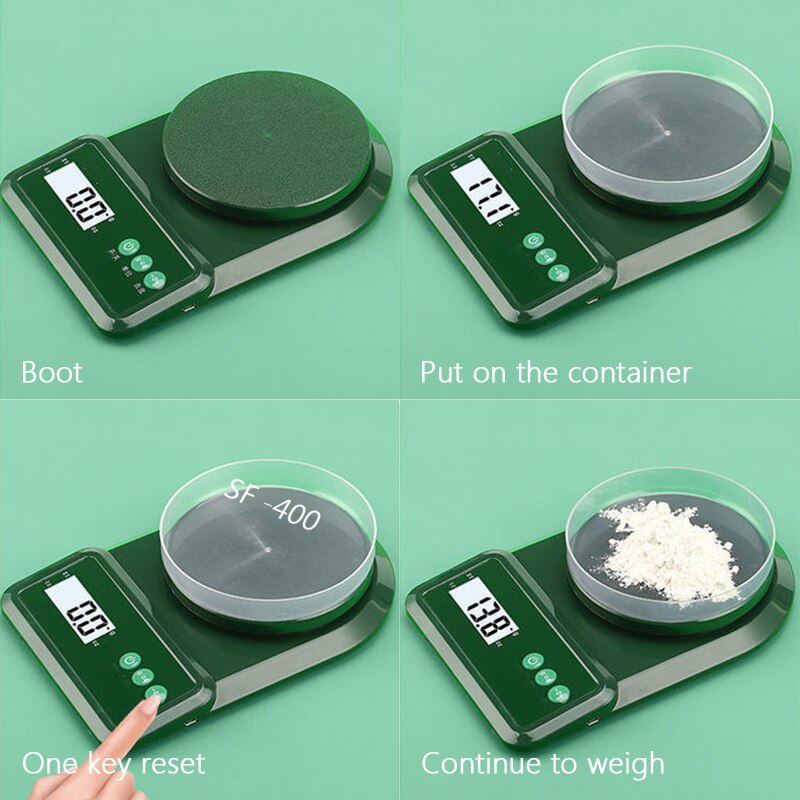 Kitchen Electronic Scale High Precision Gram Measuring Scale Household 1G Balance 0.1G Accurate Baking Scale Food Jewelry Scale