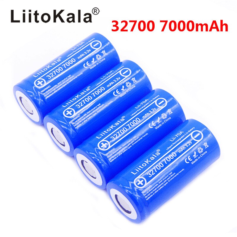 4 Pcs Liitokala Lii-70A 3.2V 32700 6500 Mah LiFePO4 Batterij 35A Continue Afvoer Maximale 55A High Power Batterij 32700 7000