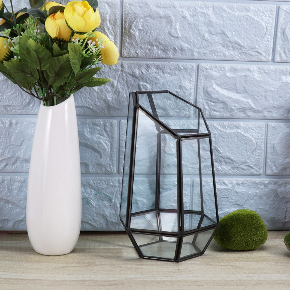 1PC Clear Glass Geometric Terrarium Tabletop Succulent Plant Box Planter Landscape DIY Home Decoration