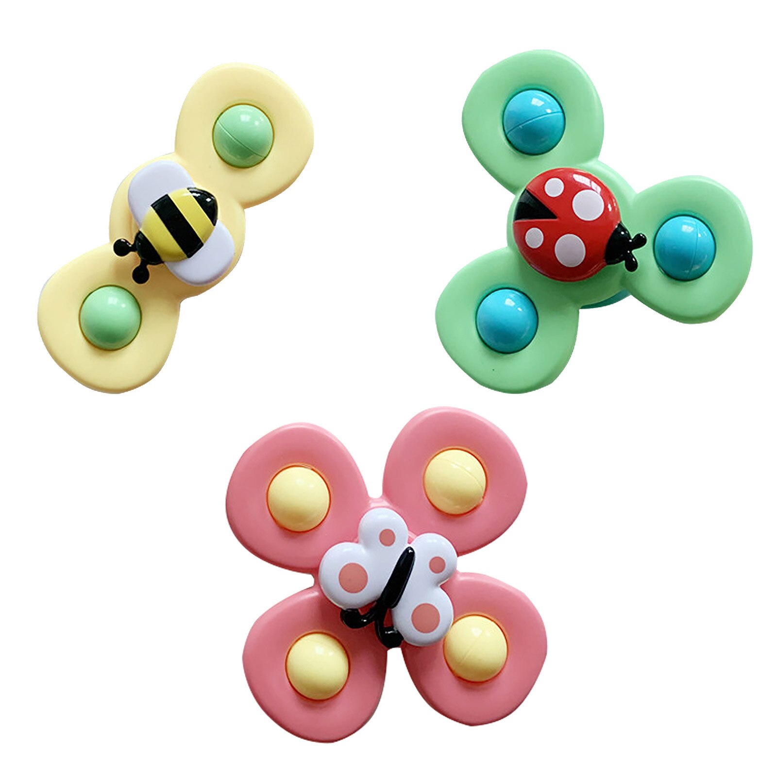 Neue Lustige freundlicher Spielzeug Nette Karikatur Insekten Saugnapf Spinner Spielzeug Baby Rassel Spielzeug Dreh oben Schlecht Spielzeug Für freundlicher spielzeug Windmühle