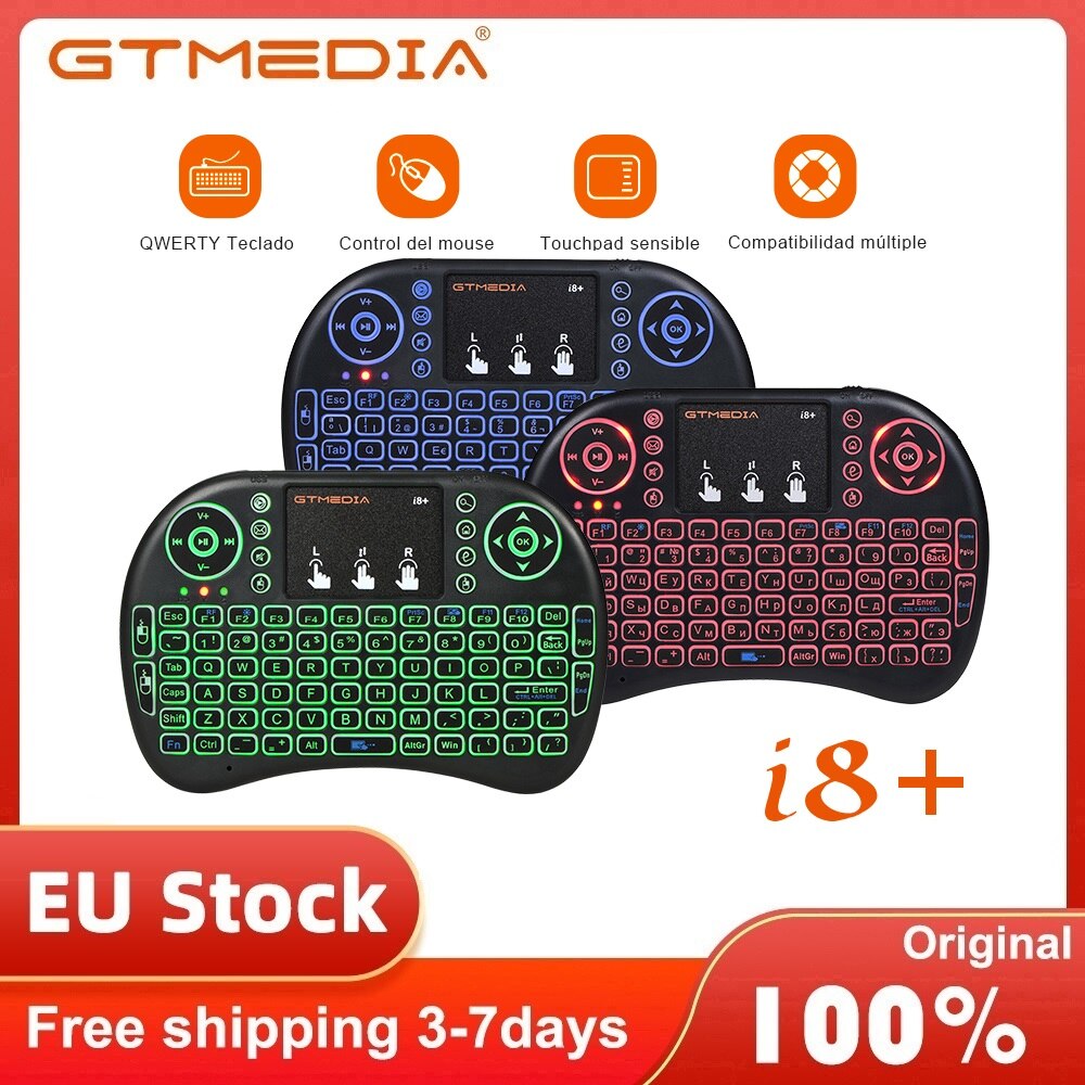 GTmedia Handheld i8 Mini Wireless Keyboard 2.4GHz Russian English Language Air Mouse With Touchpad for Laptop Android TV Box PC