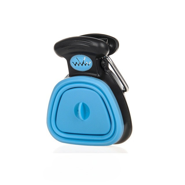 Hond Huisdier Reizen Opvouwbare Poepschepje Met 1 Rol Afbreekbare Zakken Kak Scoop Clean Pick Up Excreta Cleaner: Roze