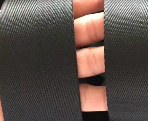 Sicoda 10 måler 25mm avlet glatt nylonbånd kraftig 1.0mm tykk nylon fiskebånd håndveske med bagasje og belte: Svart
