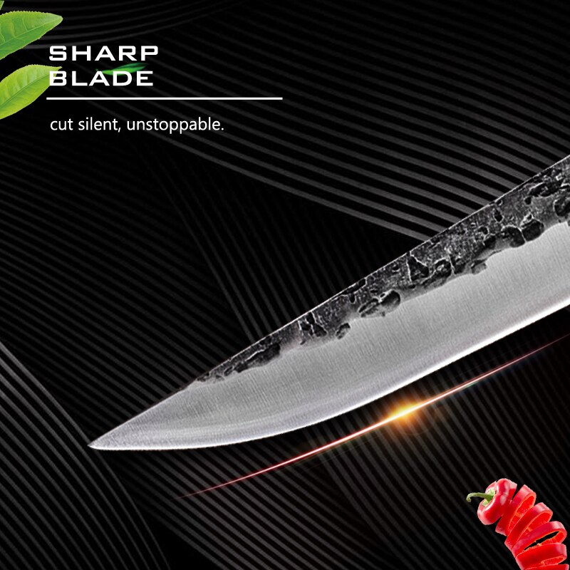 Couteau à désosser forgé en acier inoxydable, 3 pièces, couteau de Chef, couteau à os, pour fruits, poisson, légumes, boucherie, couperet à viande