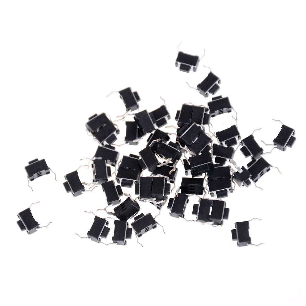 30pcs Panel PCB Momentary Tactile Tact Push Button Micro Switch 2 Pin DIP Light Touch 3*6*4.3 mm Keys Keyboard