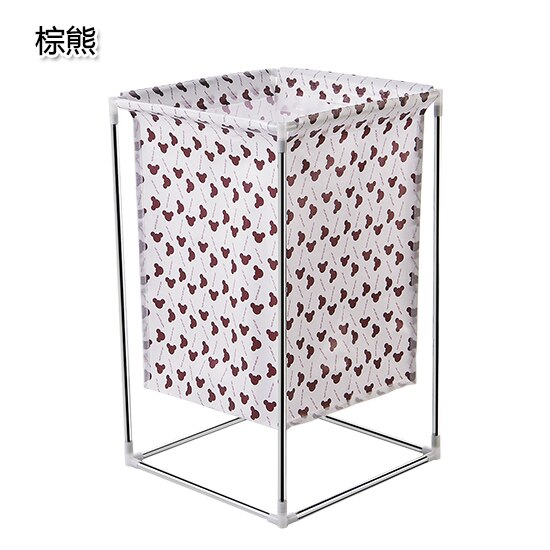Cesta de lavandería grande para el hogar, caja de almacenamiento de ropa, canasta de almacenamiento de juguetes de dibujos animados, barril de ropa sucia: Brown bear